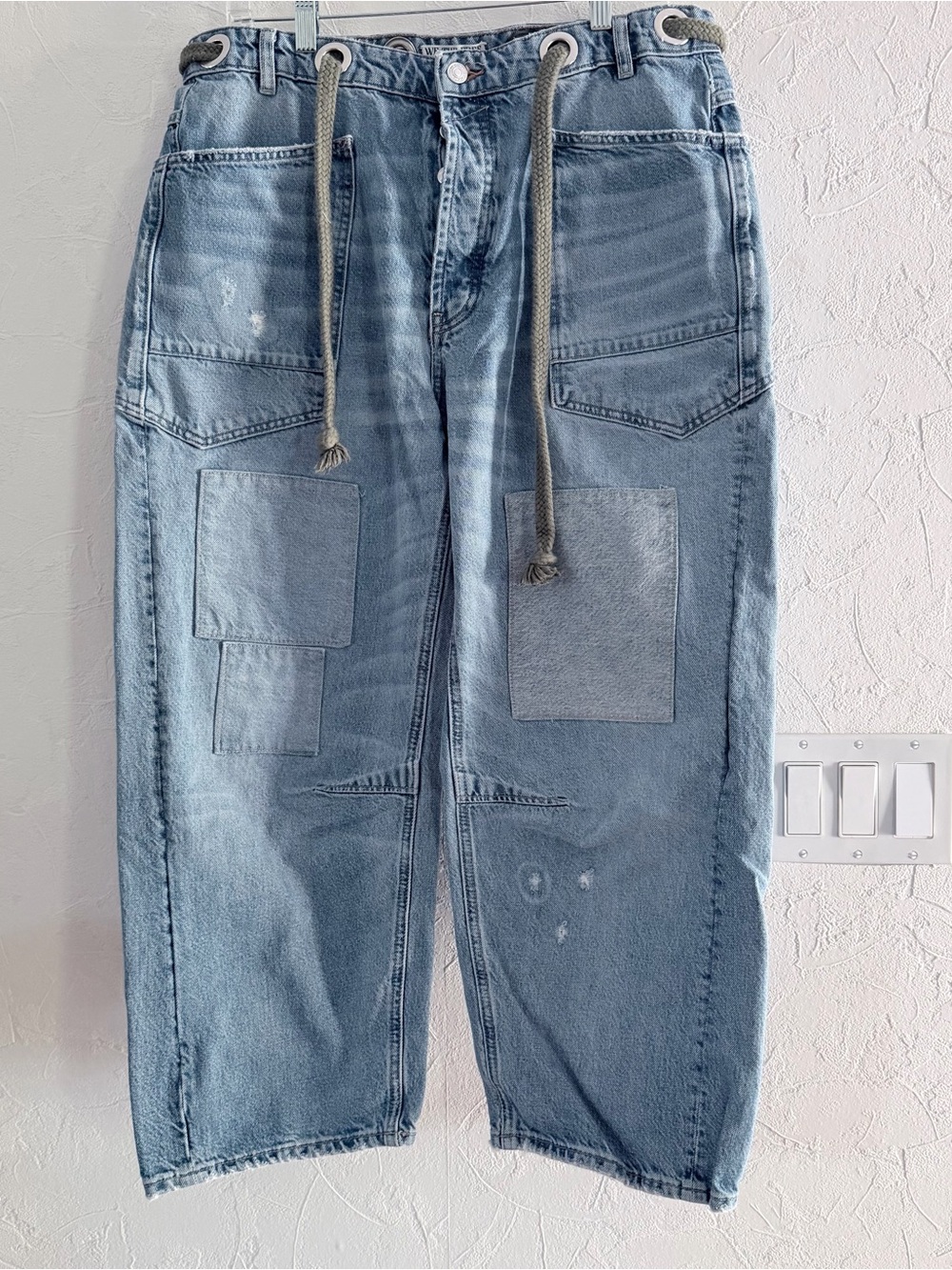 We The Free Moxie Pull-On Barrel Jeans - Truest Blue - sz 31 - Picture 5 of 9